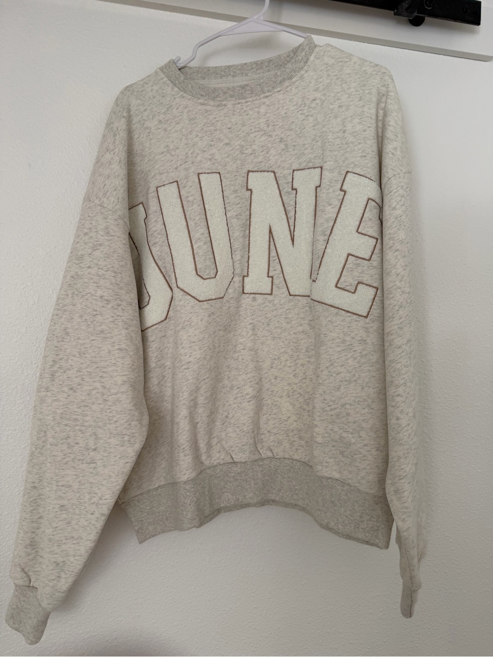 June Crewneck Sweater - Heather Cream